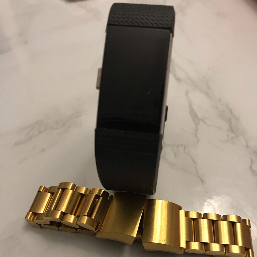 Fitbit charge 2 with additional gold band